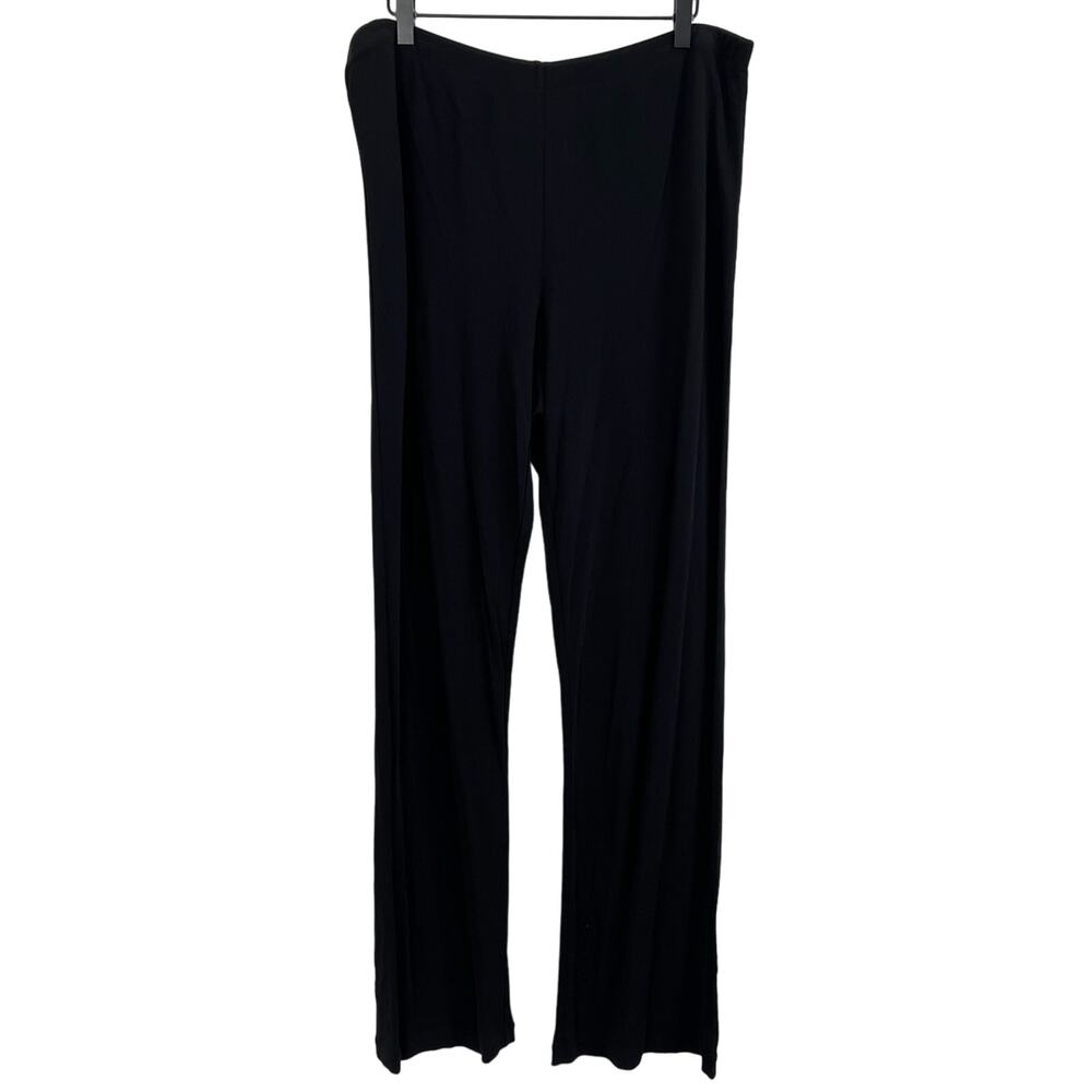 Neiman Marcus Black Mesh Wide Leg Palazzo Pants Size XL